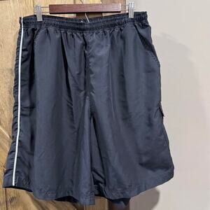Vintage Reebok‎ Black Athletic Cargo Shorts - XXL